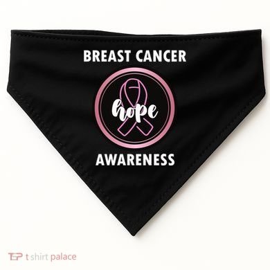 Breast Cancer Awareness Hope Ribbon USA-Made Doggie Bandana