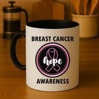 Breast Cancer Awareness Hope Ribbon Coffee Mug thumb 4