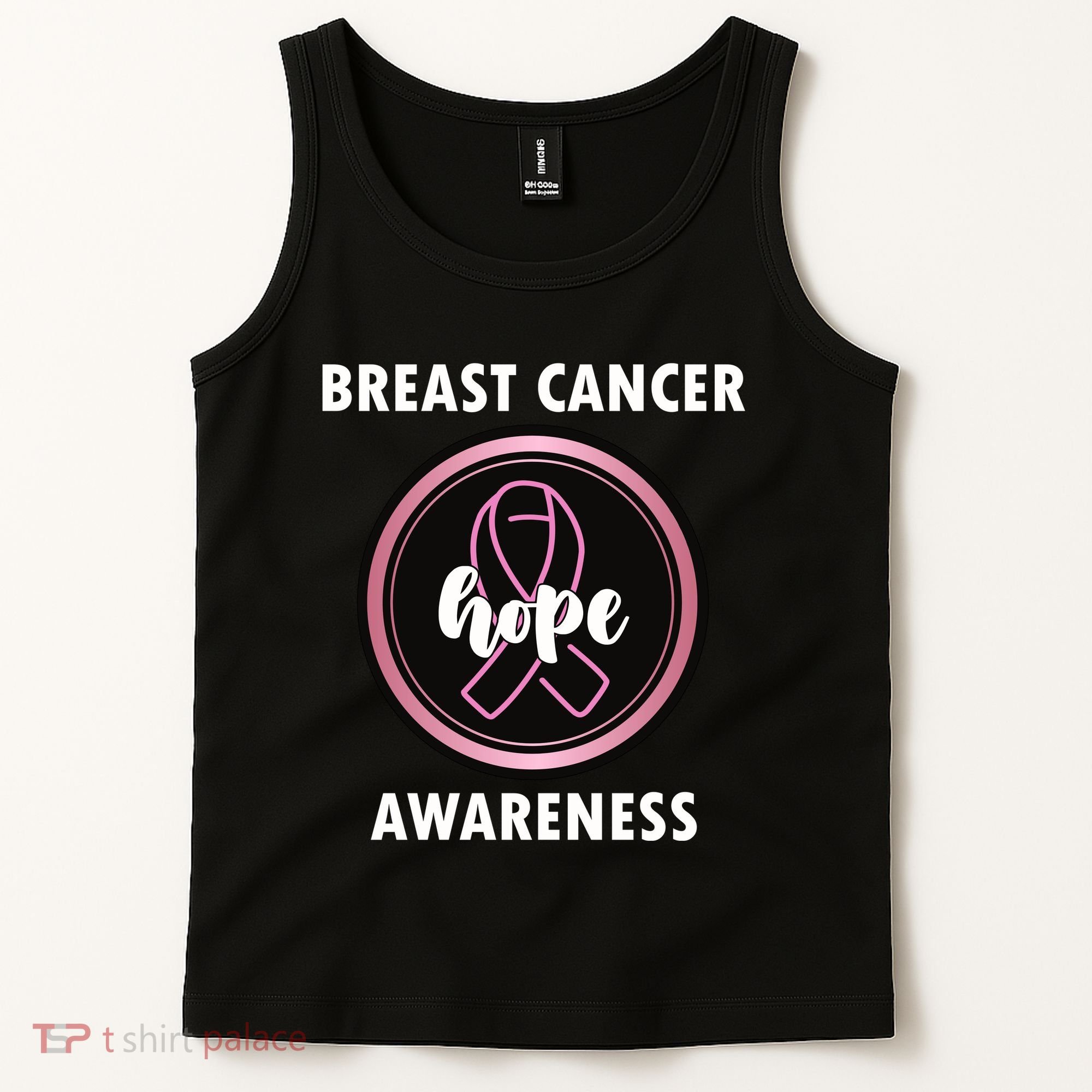 Breast Cancer Awareness Hope Ribbon Tank Top