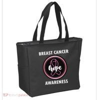 Breast Cancer Awareness Hope Ribbon Tote Bag thumb 2