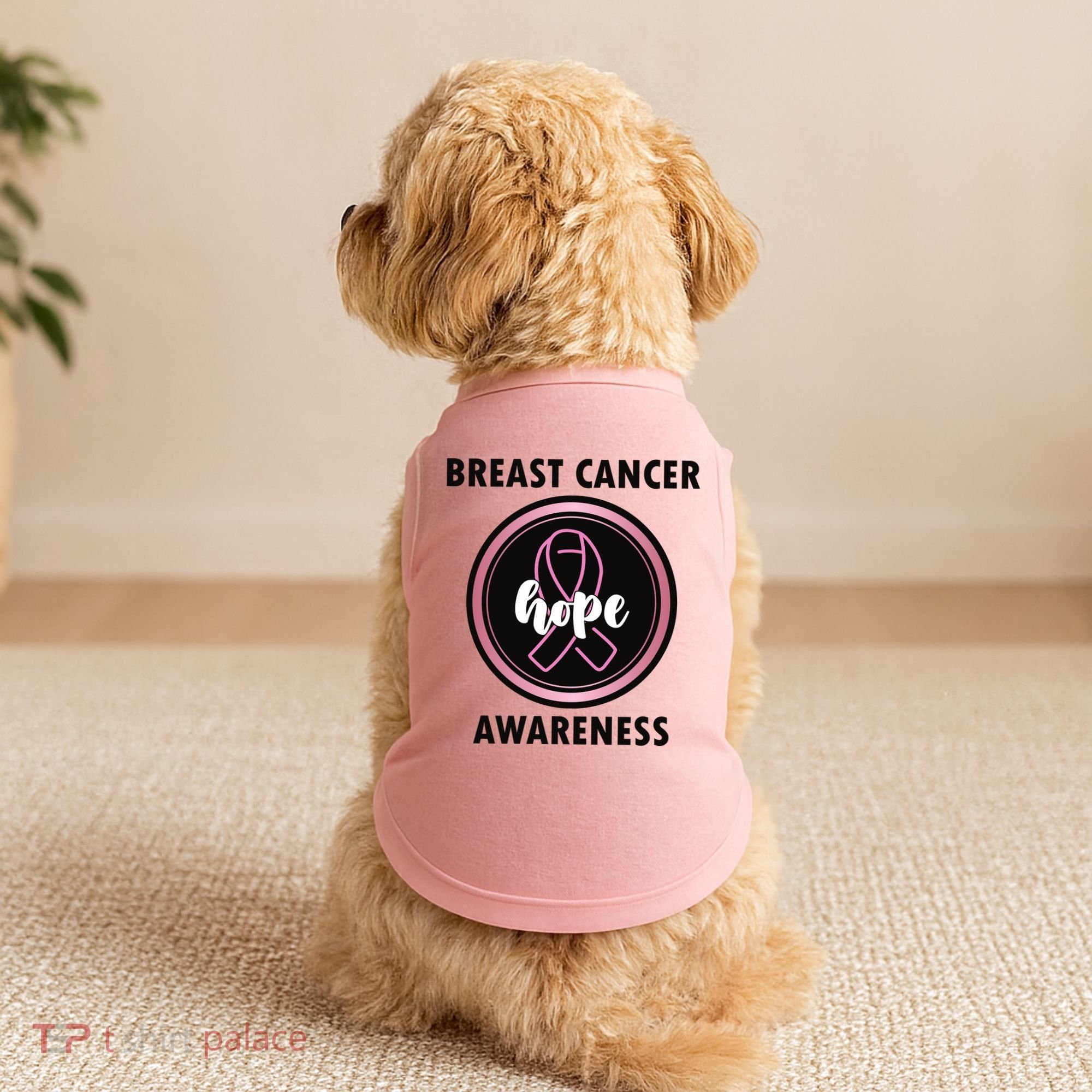 Breast Cancer Awareness Hope Ribbon Doggie Tank