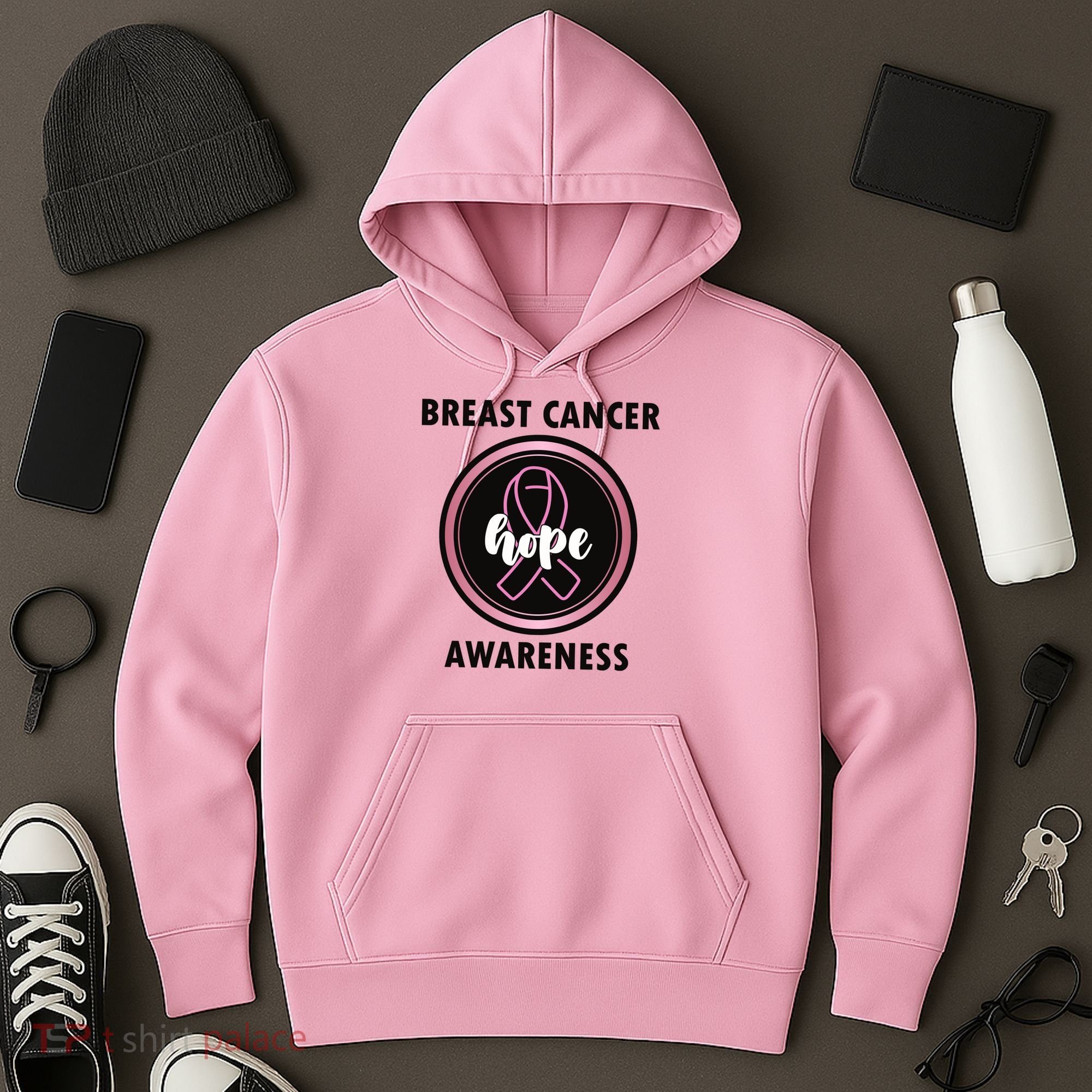 Breast Cancer Awareness Hope Ribbon Hoodie