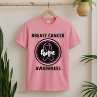 Breast Cancer Awareness Hope Ribbon T-Shirt thumb 2