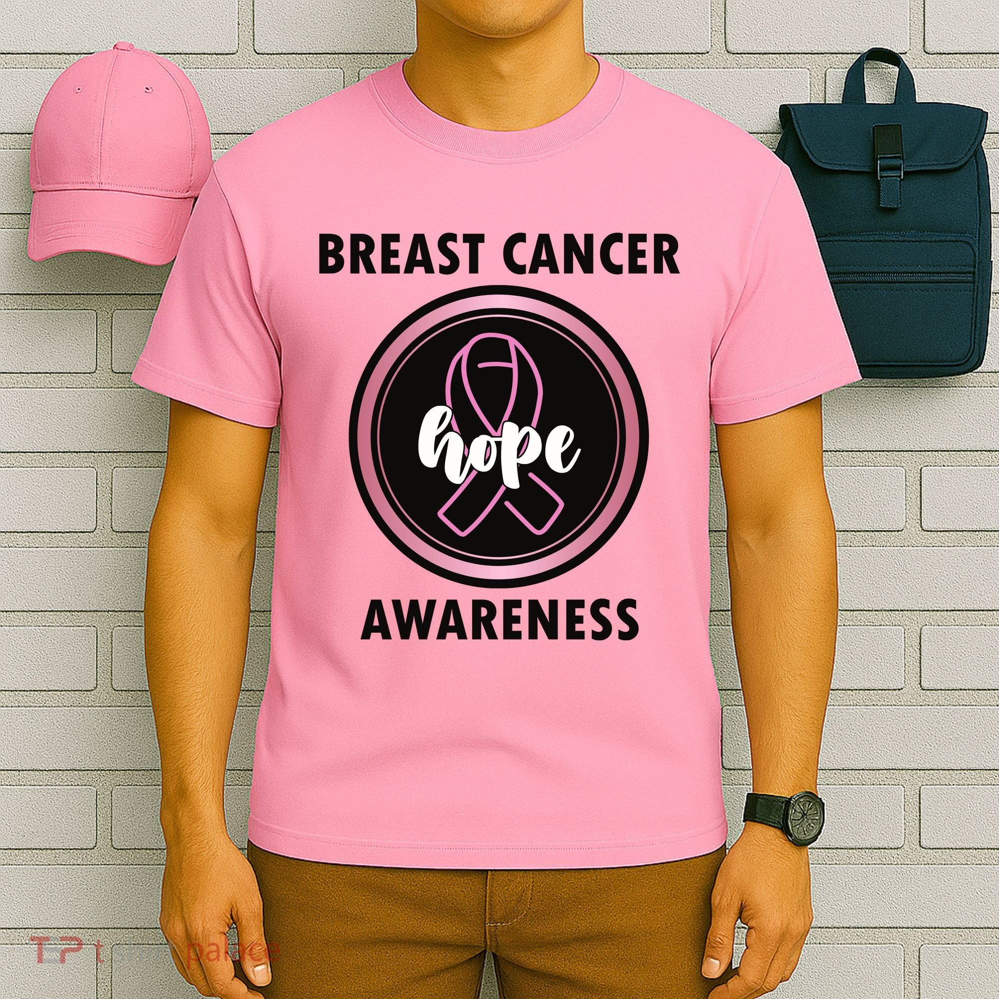 Breast Cancer Awareness Hope Ribbon T-Shirt