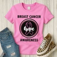 Breast Cancer Awareness Hope Ribbon Women's T-Shirt thumb 3