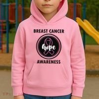 Breast Cancer Awareness Hope Ribbon Kids Hoodie thumb 2
