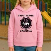 Breast Cancer Awareness Hope Ribbon Kids Hoodie thumb 3