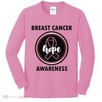 Breast Cancer Awareness Hope Ribbon Kids Long Sleeve Shirt thumb 0