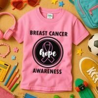 Breast Cancer Awareness Hope Ribbon Kids T-Shirt thumb 3