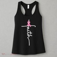 Breast Cancer Awareness Faith Cross Pink Ribbon Women's Tank Top thumb 3