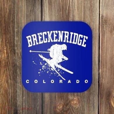 Breckenridge Colorado Alpine Snow Skiing Rocky Mountains Gift Coaster