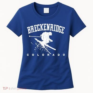 Breckenridge Colorado Alpine Snow Skiing Rocky Mountains Gift Women's T-Shirt