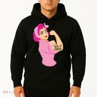 Breast Cancer Awareness Quotes Suck It Cancer Support Squad Hoodie thumb 2