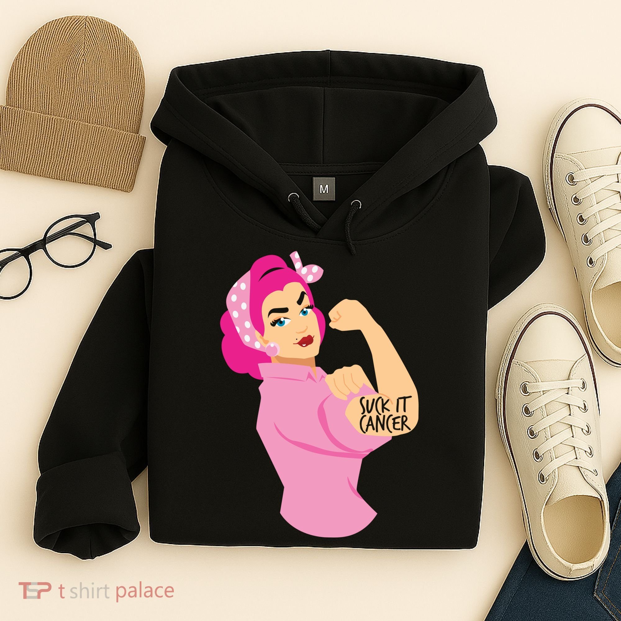 Breast Cancer Awareness Quotes Suck It Cancer Support Squad Hoodie