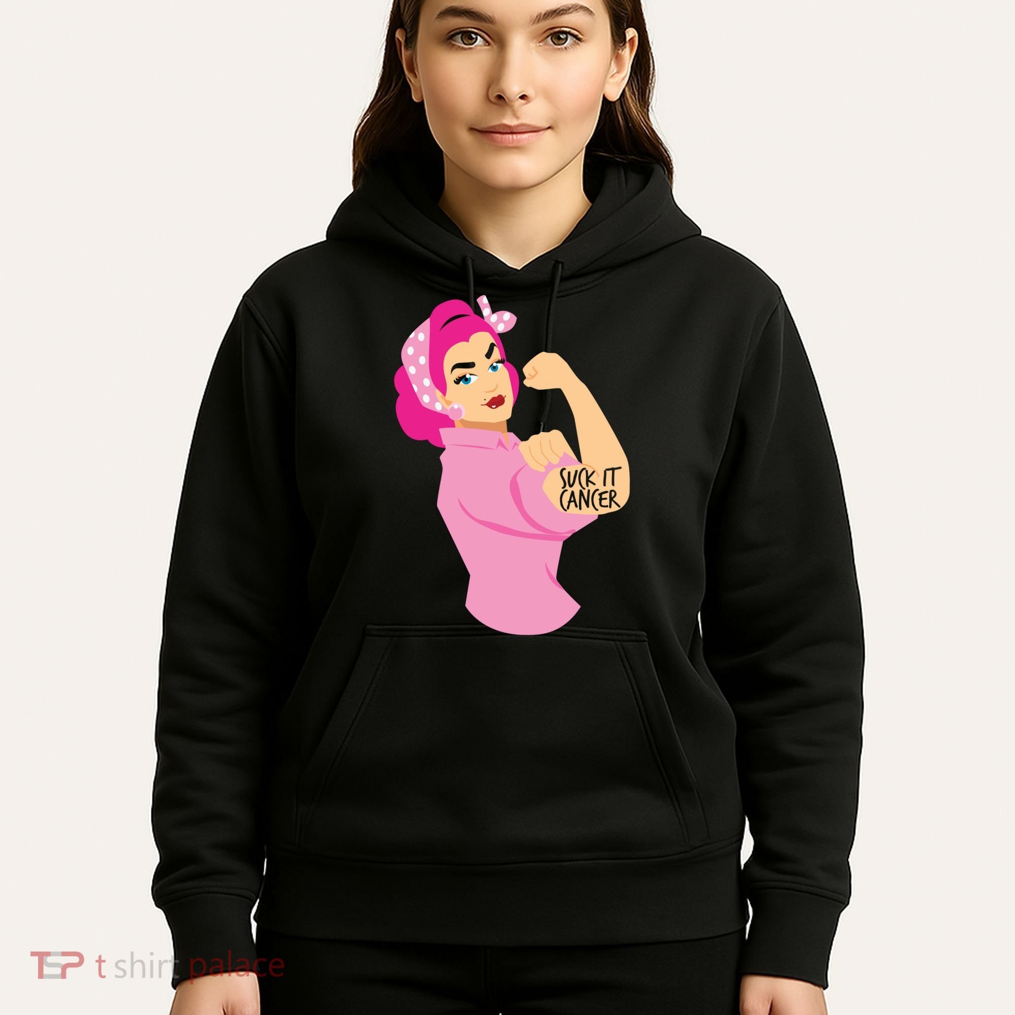 Breast Cancer Awareness Quotes Suck It Cancer Support Squad Hoodie