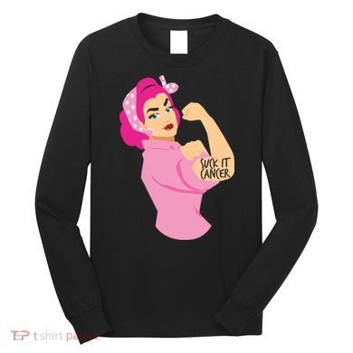Breast Cancer Awareness Quotes Suck It Cancer Support Squad Long Sleeve Shirt