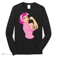 Breast Cancer Awareness Quotes Suck It Cancer Support Squad Long Sleeve Shirt thumb 0