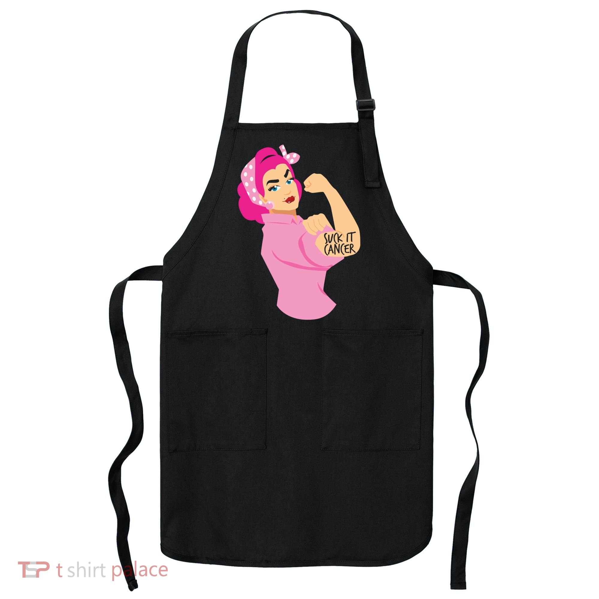 Breast Cancer Awareness Quotes Suck It Cancer Support Squad Apron