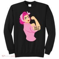Breast Cancer Awareness Quotes Suck It Cancer Support Squad Sweatshirt thumb 0