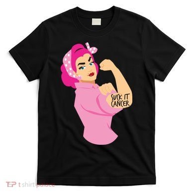 Breast Cancer Awareness Quotes Suck It Cancer Support Squad T-Shirt