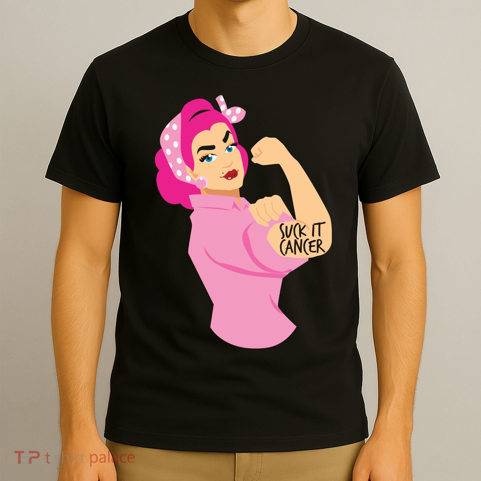 Breast Cancer Awareness Quotes Suck It Cancer Support Squad T-Shirt