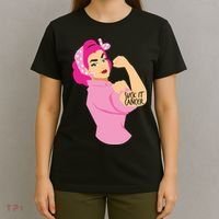 Breast Cancer Awareness Quotes Suck It Cancer Support Squad T-Shirt thumb 4