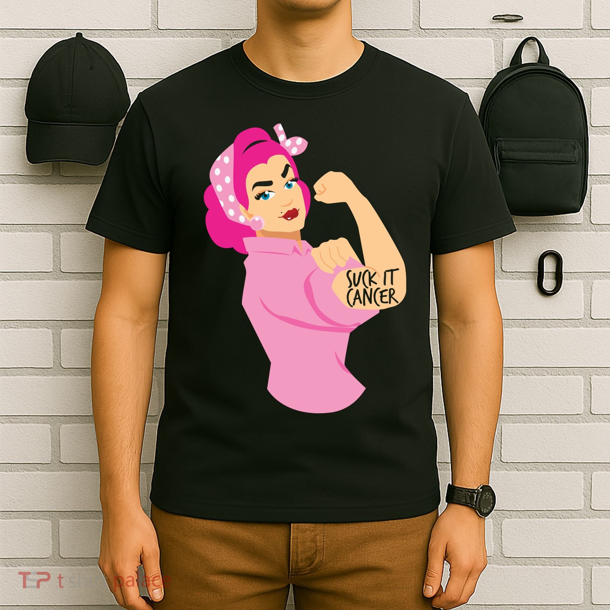 Breast Cancer Awareness Quotes Suck It Cancer Support Squad T-Shirt