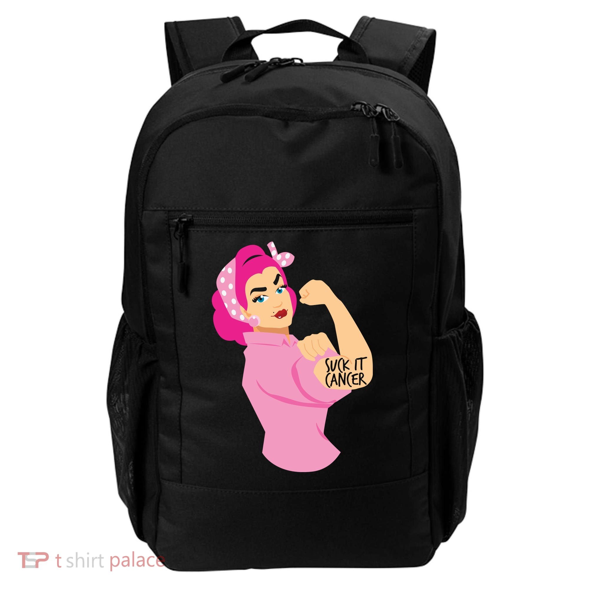 Breast Cancer Awareness Quotes Suck It Cancer Support Squad Backpack
