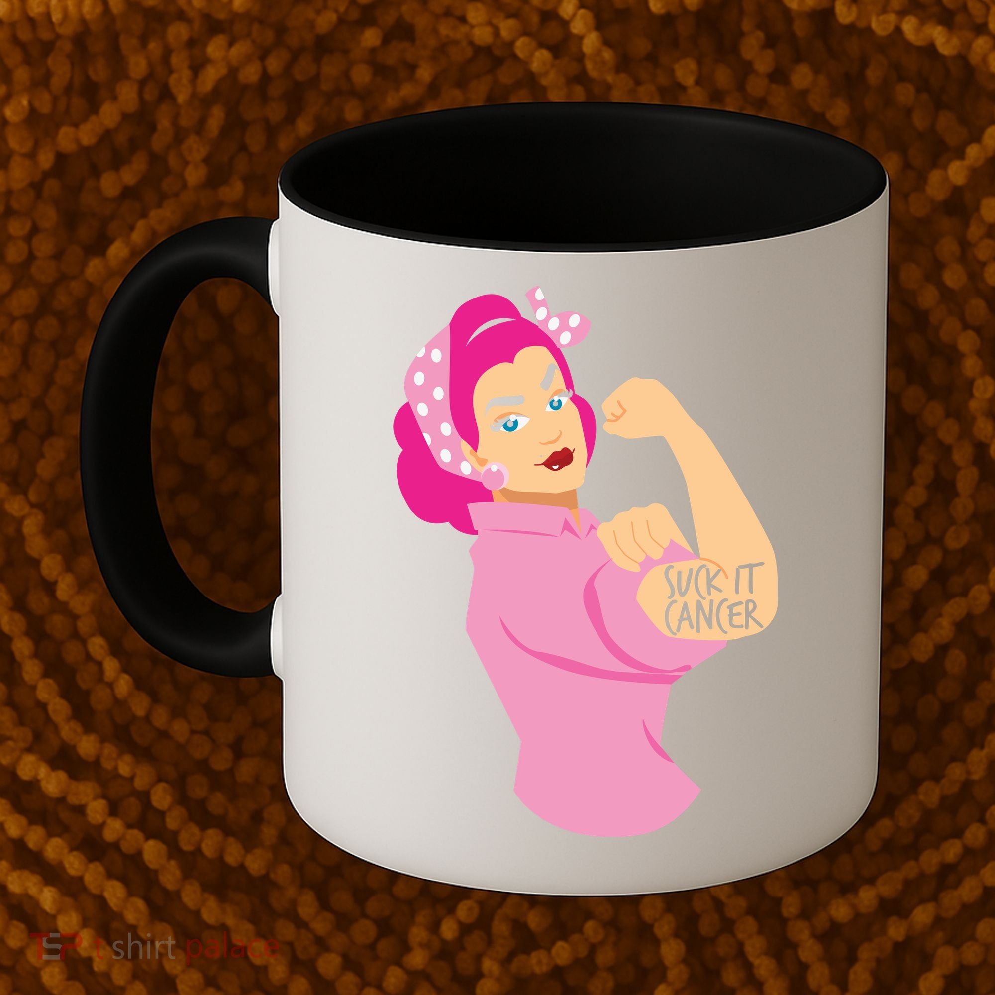 Breast Cancer Awareness Quotes Suck It Cancer Support Squad Coffee Mug