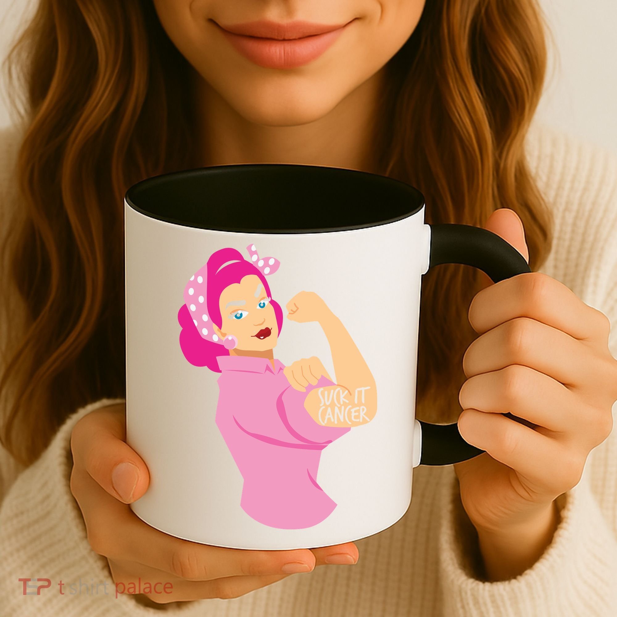 Breast Cancer Awareness Quotes Suck It Cancer Support Squad Coffee Mug