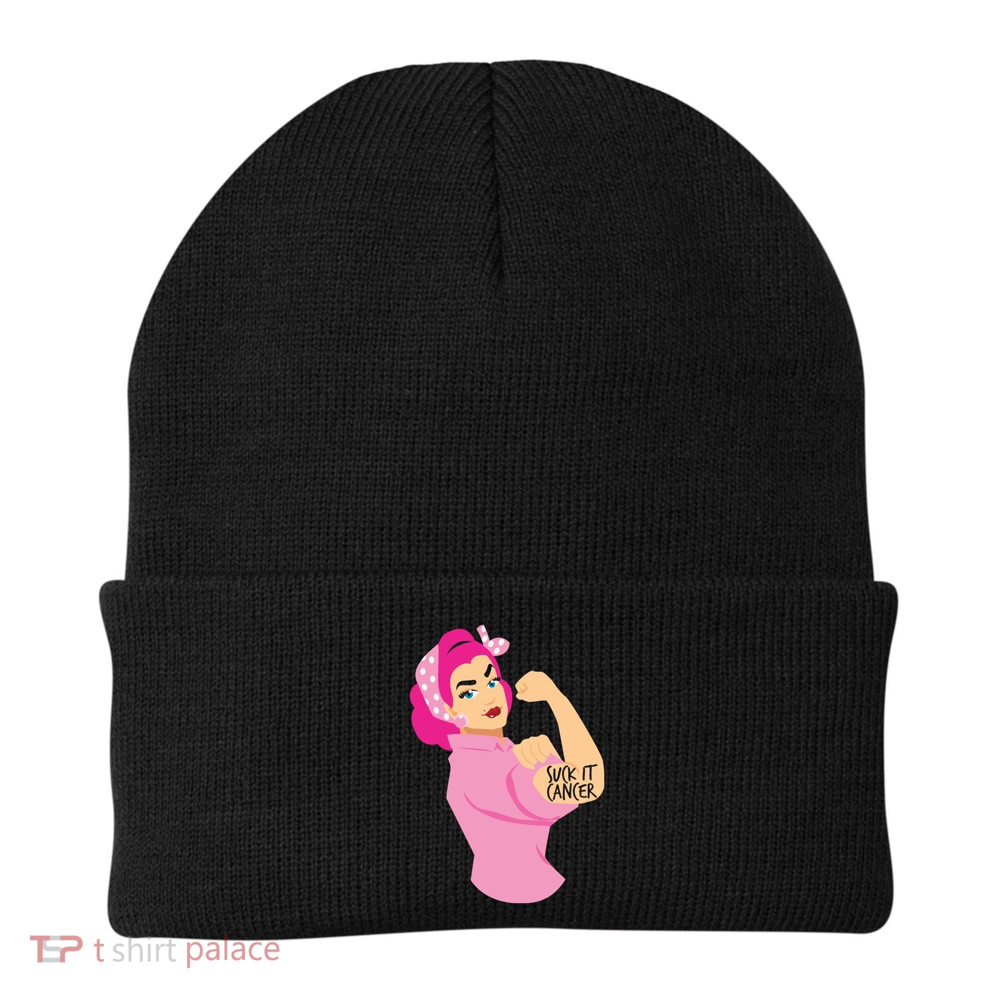 Breast Cancer Awareness Quotes Suck It Cancer Support Squad Beanie