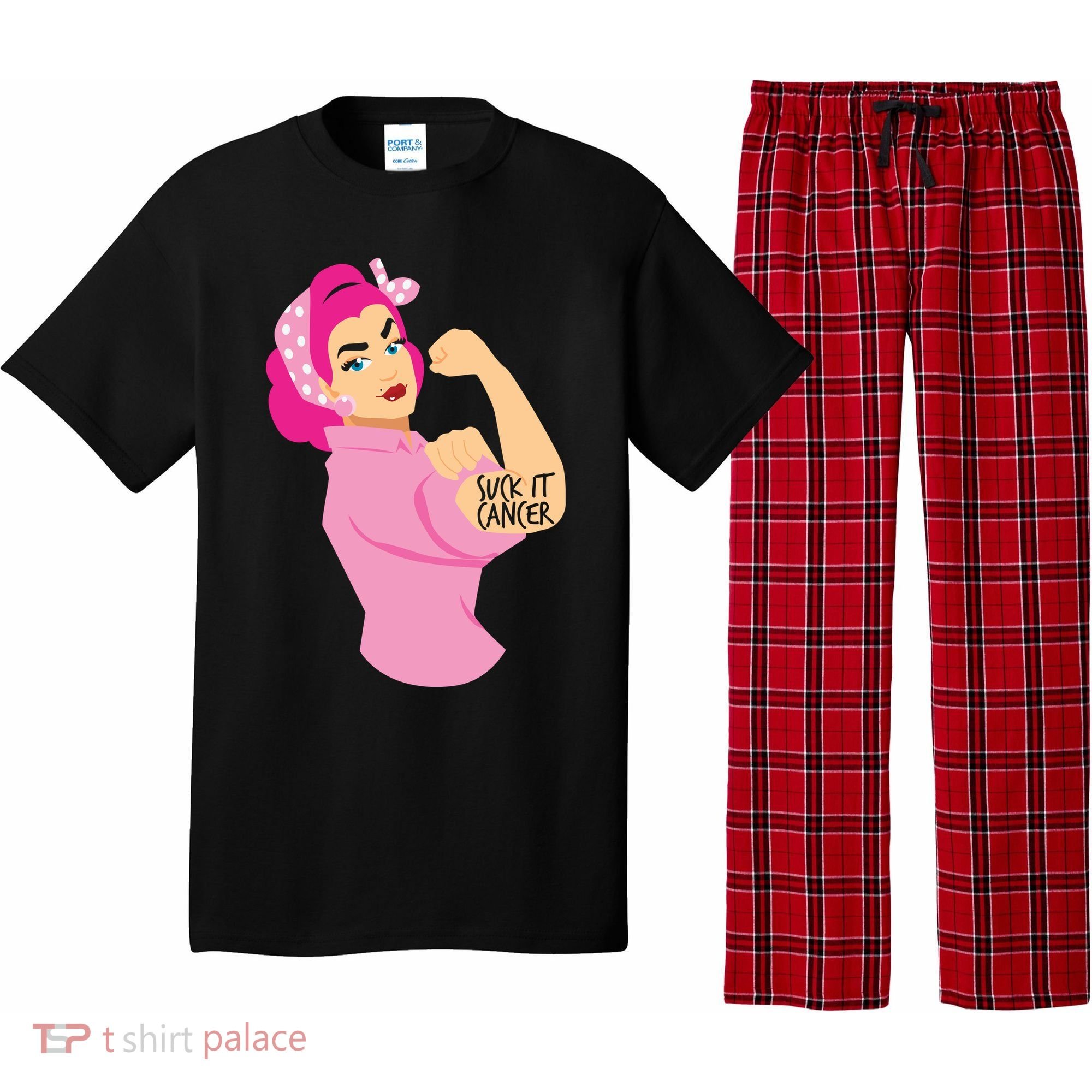 Breast Cancer Awareness Quotes Suck It Cancer Support Squad Pajama Set