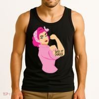 Breast Cancer Awareness Quotes Suck It Cancer Support Squad Tank Top thumb 3