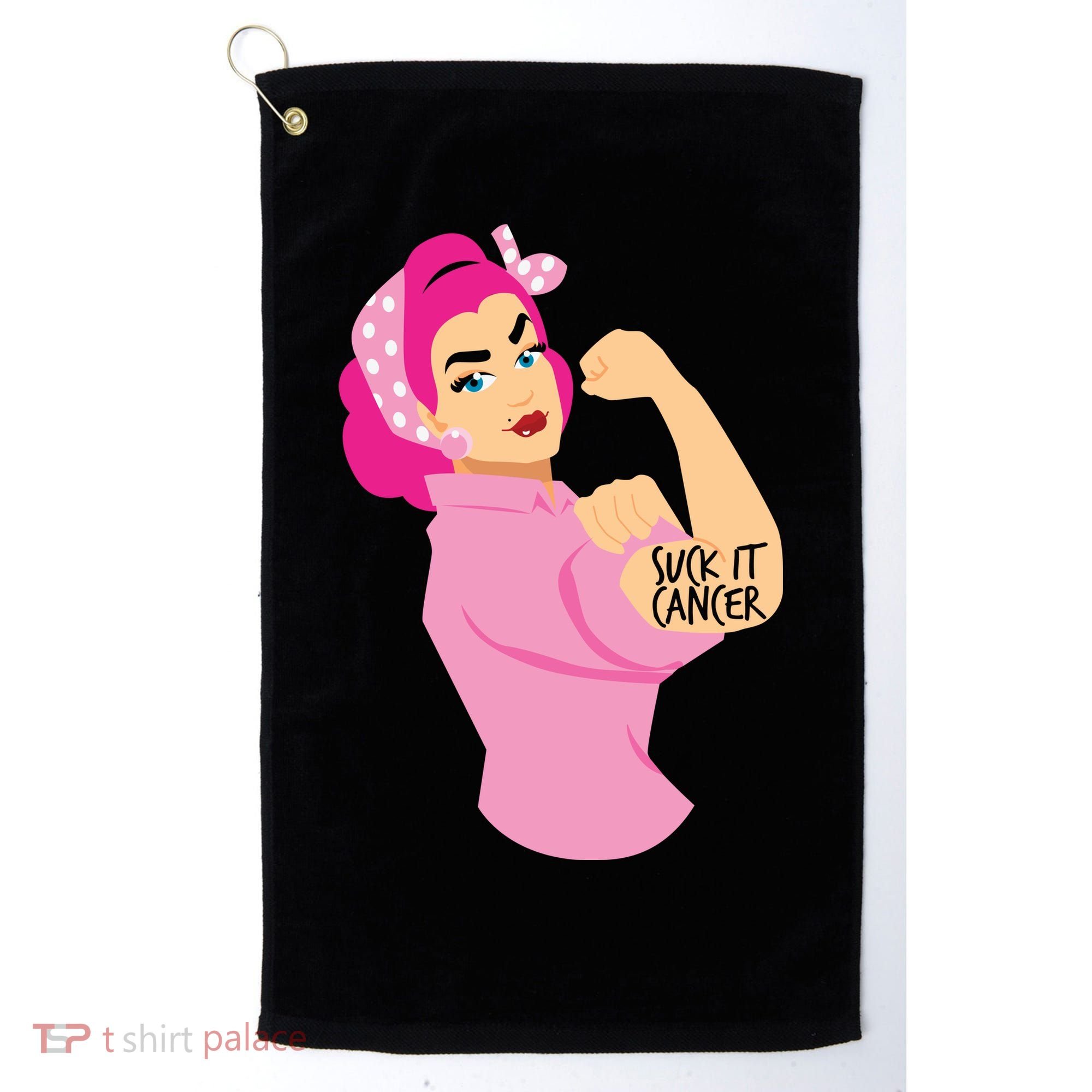 Breast Cancer Awareness Quotes Suck It Cancer Support Squad Golf Towel