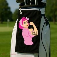 Breast Cancer Awareness Quotes Suck It Cancer Support Squad Golf Towel thumb 2