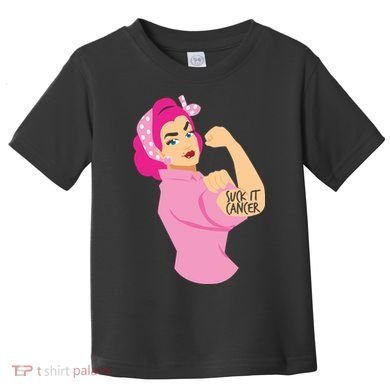 Breast Cancer Awareness Quotes Suck It Cancer Support Squad Toddler T-Shirt