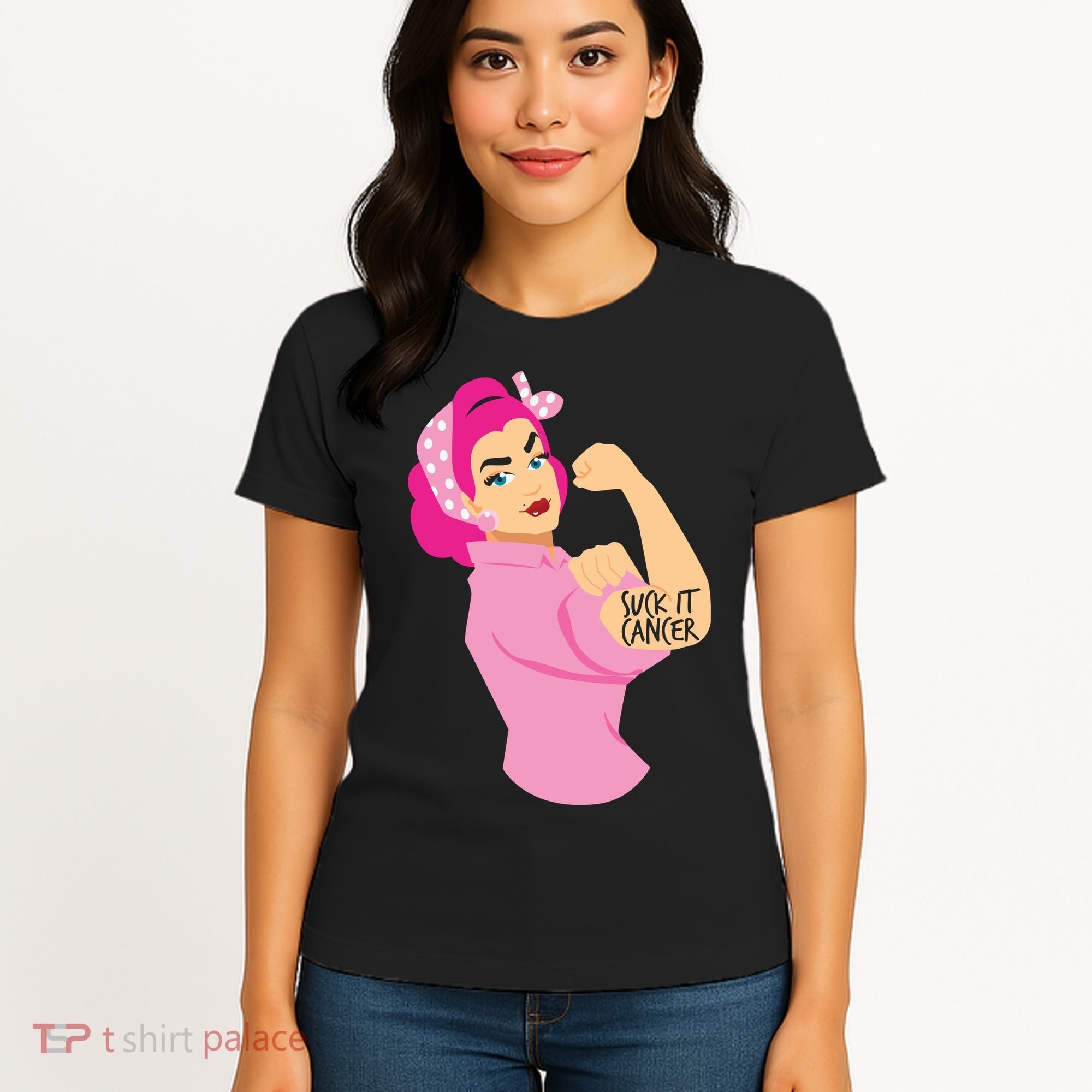 Breast Cancer Awareness Quotes Suck It Cancer Support Squad Women's T-Shirt