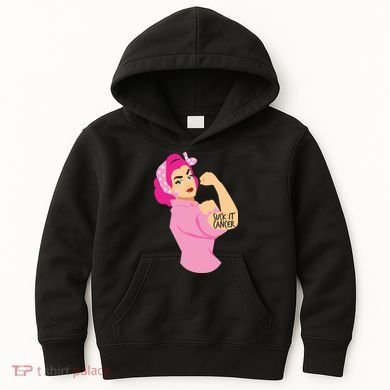 Breast Cancer Awareness Quotes Suck It Cancer Support Squad Kids Hoodie
