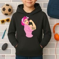 Breast Cancer Awareness Quotes Suck It Cancer Support Squad Kids Hoodie thumb 2