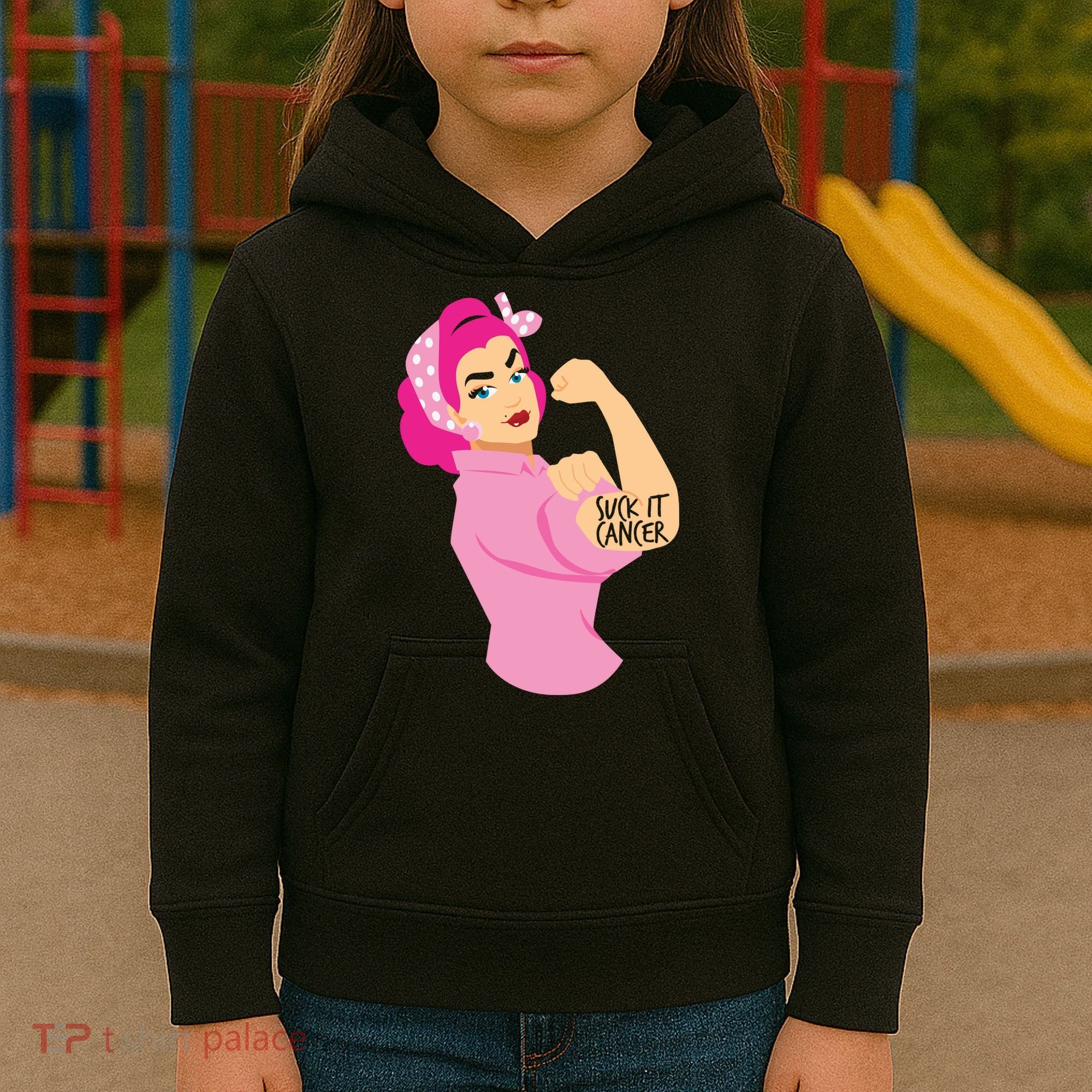 Breast Cancer Awareness Quotes Suck It Cancer Support Squad Kids Hoodie