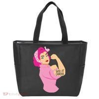 Breast Cancer Awareness Quotes Suck It Cancer Support Squad Tote Bag thumb 0