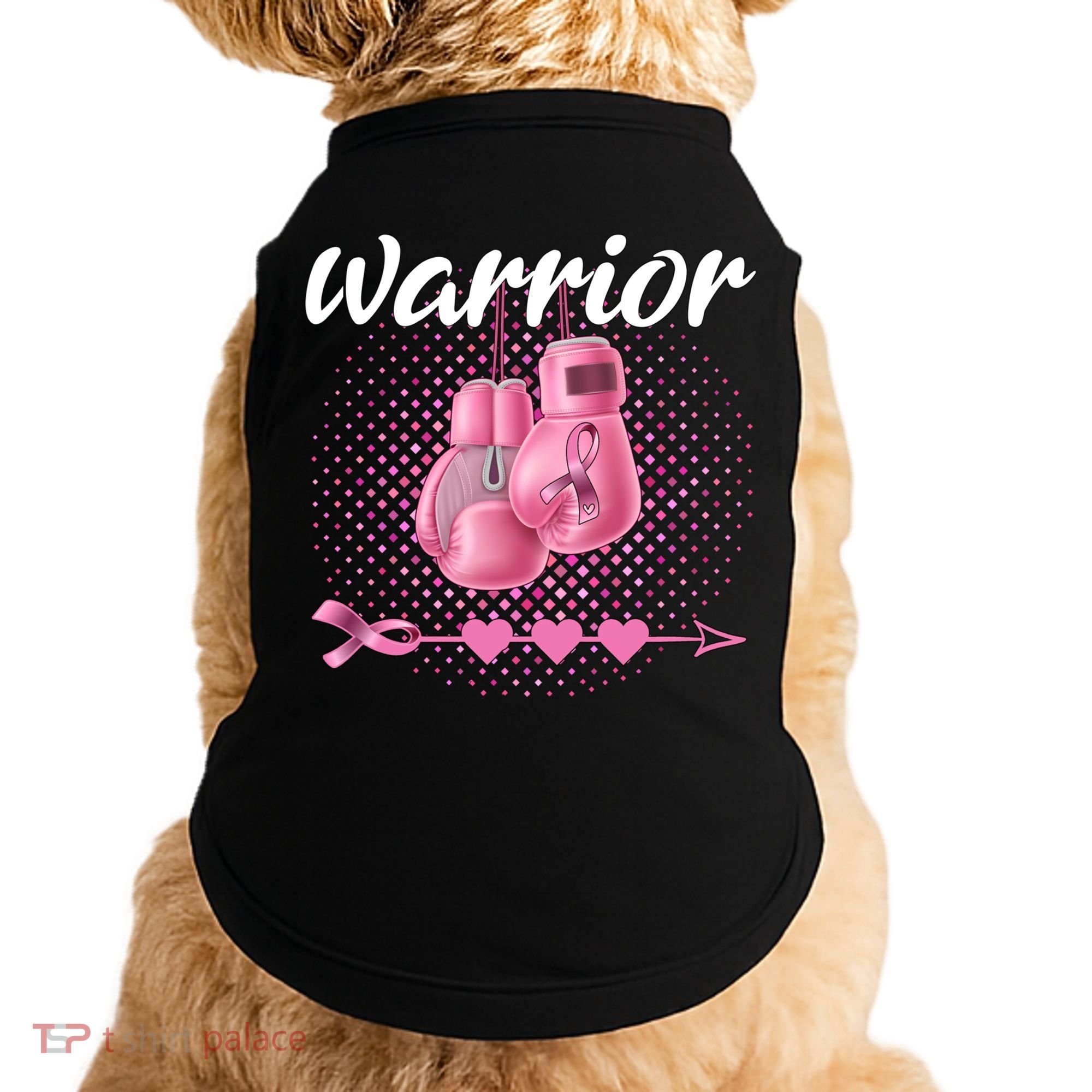 Breast Cancer Awareness Pink Boxing Gloves Warrior Cute Gift Doggie Tank