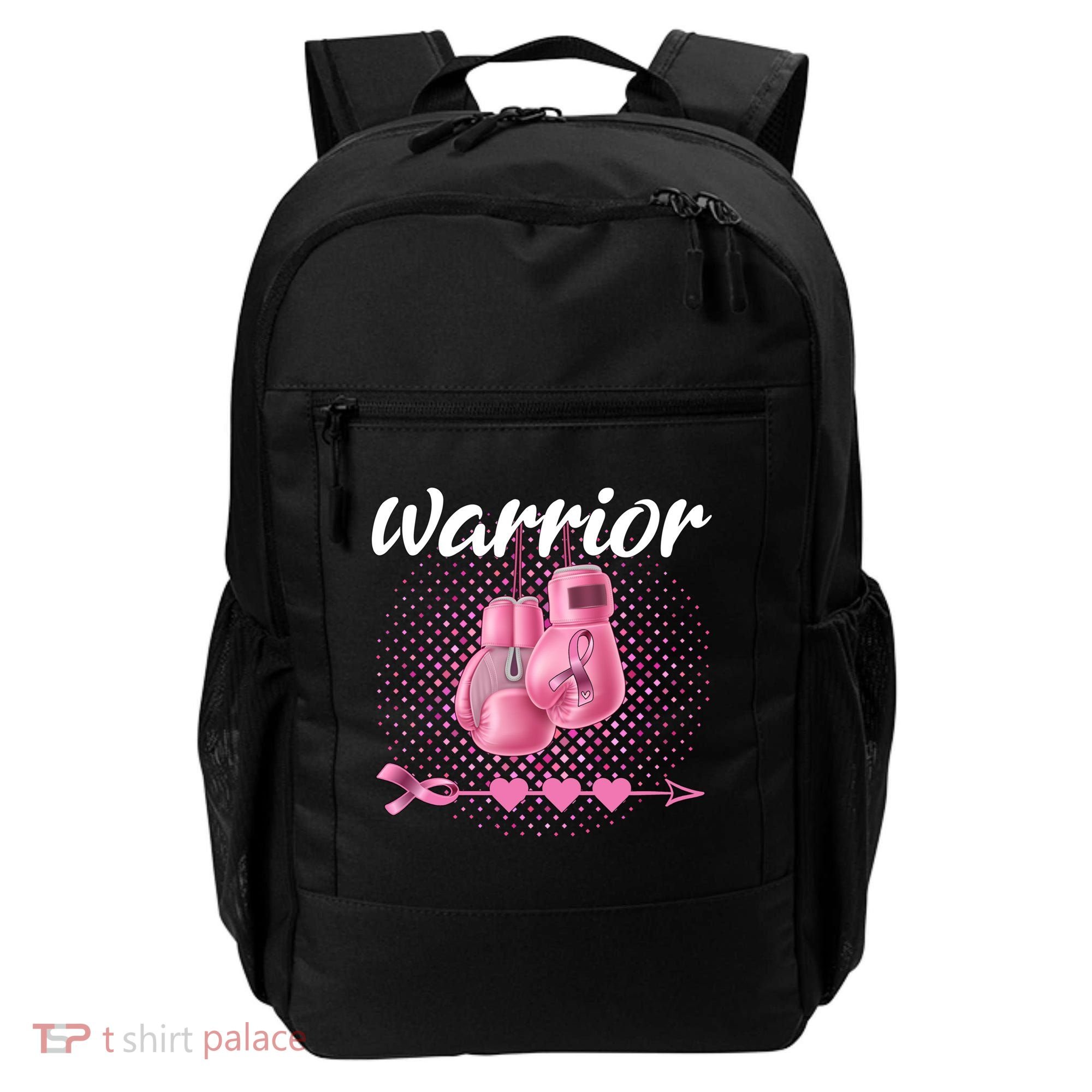 Breast Cancer Awareness Pink Boxing Gloves Warrior Cute Gift Backpack