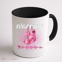 Breast Cancer Awareness Pink Boxing Gloves Warrior Cute Gift Coffee Mug thumb 1