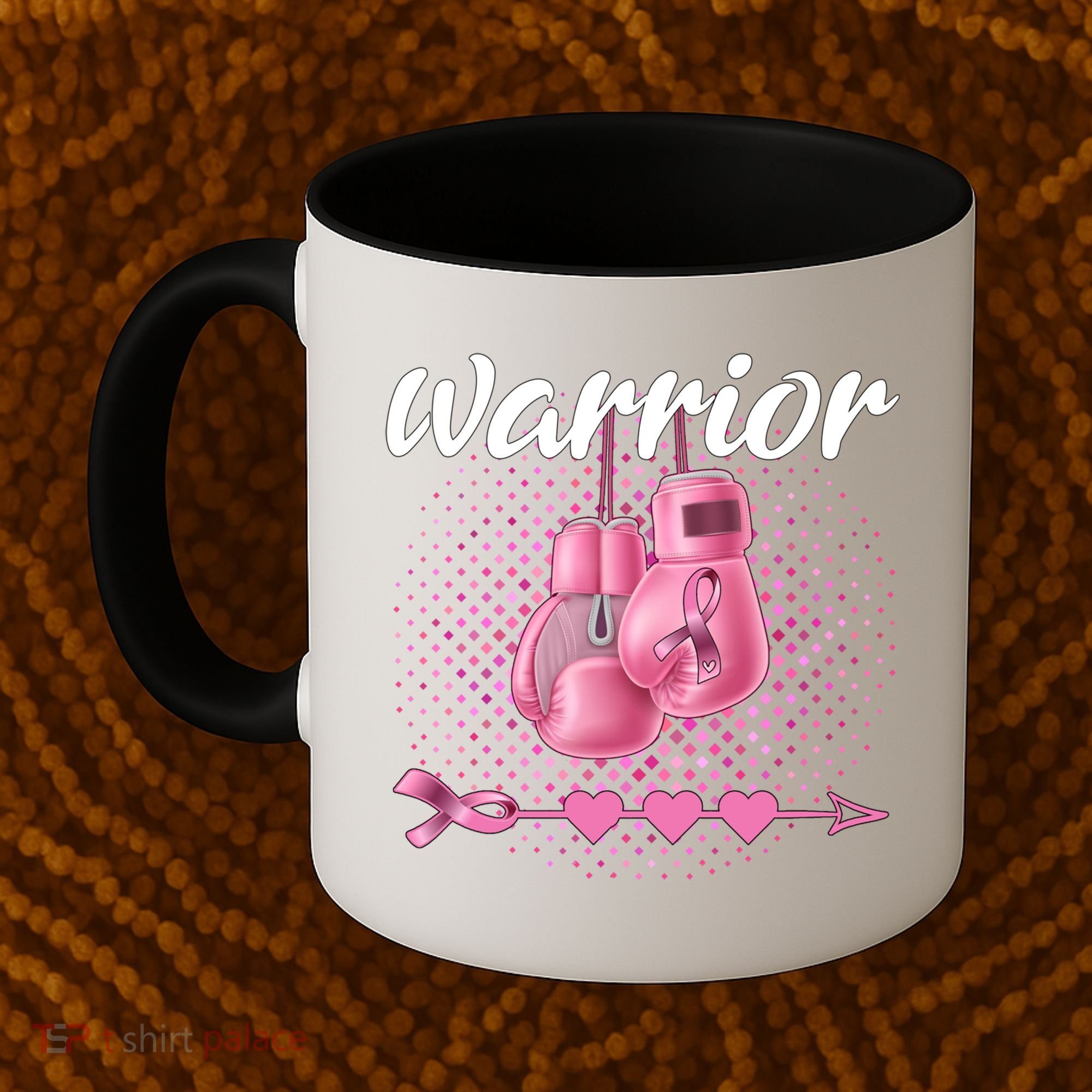 Breast Cancer Awareness Pink Boxing Gloves Warrior Cute Gift Coffee Mug
