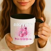 Breast Cancer Awareness Pink Boxing Gloves Warrior Cute Gift Coffee Mug thumb 3