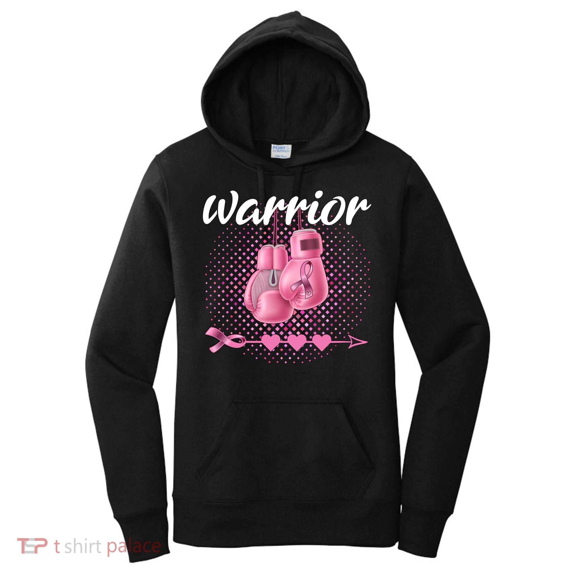 Breast Cancer Awareness Pink Boxing Gloves Warrior Cute Gift Women's Hoodie
