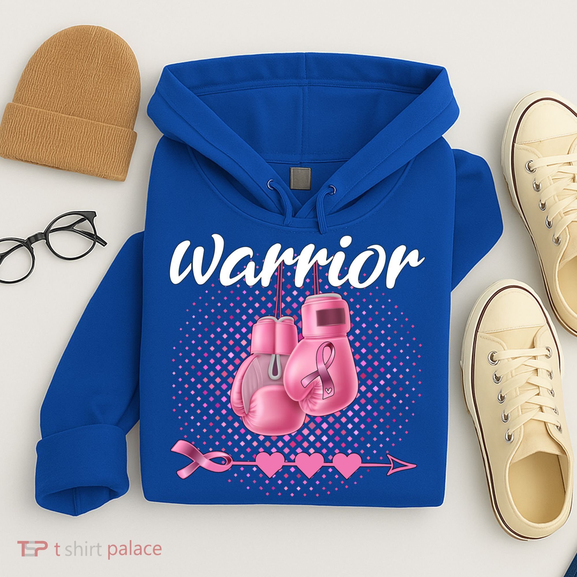 Breast Cancer Awareness Pink Boxing Gloves Warrior Cute Gift Hoodie