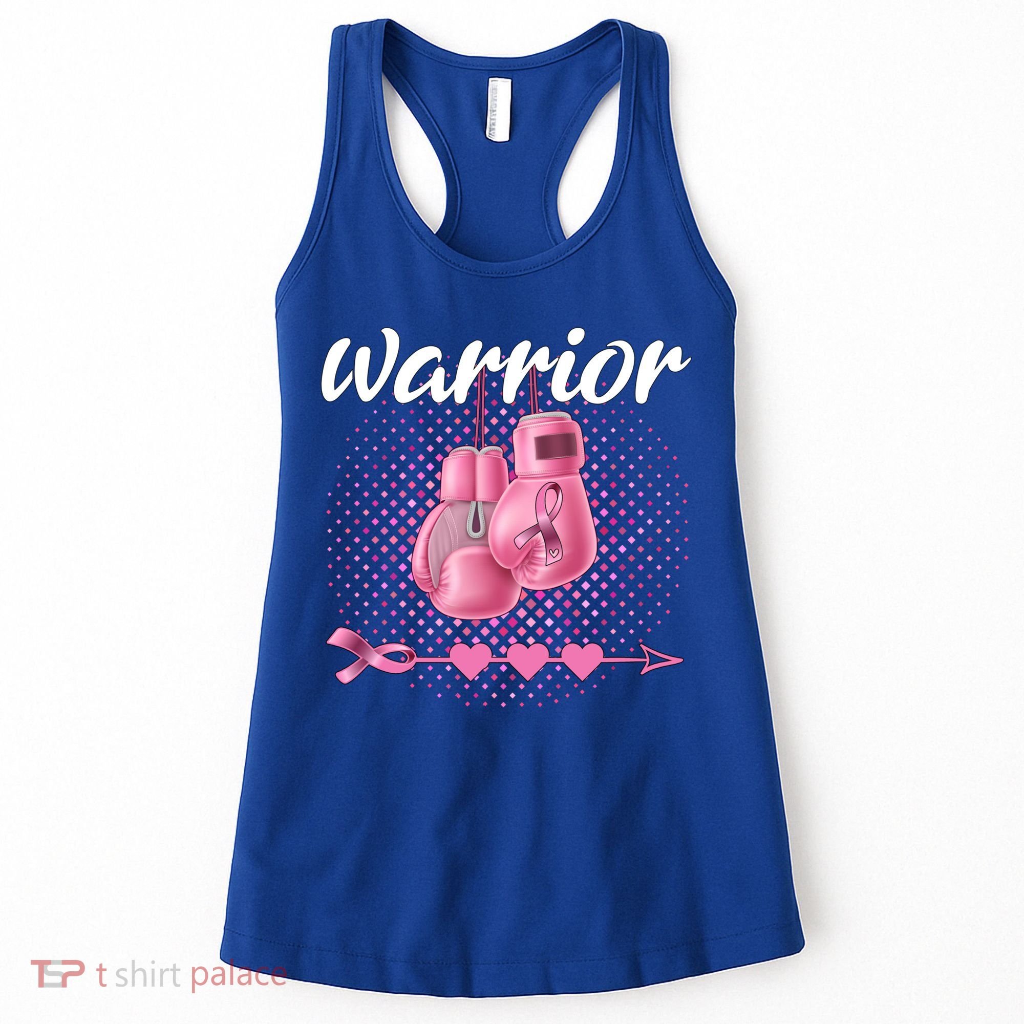 Breast Cancer Awareness Pink Boxing Gloves Warrior Cute Gift Women's Tank Top
