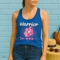 Breast Cancer Awareness Pink Boxing Gloves Warrior Cute Gift Women's Tank Top thumb 2